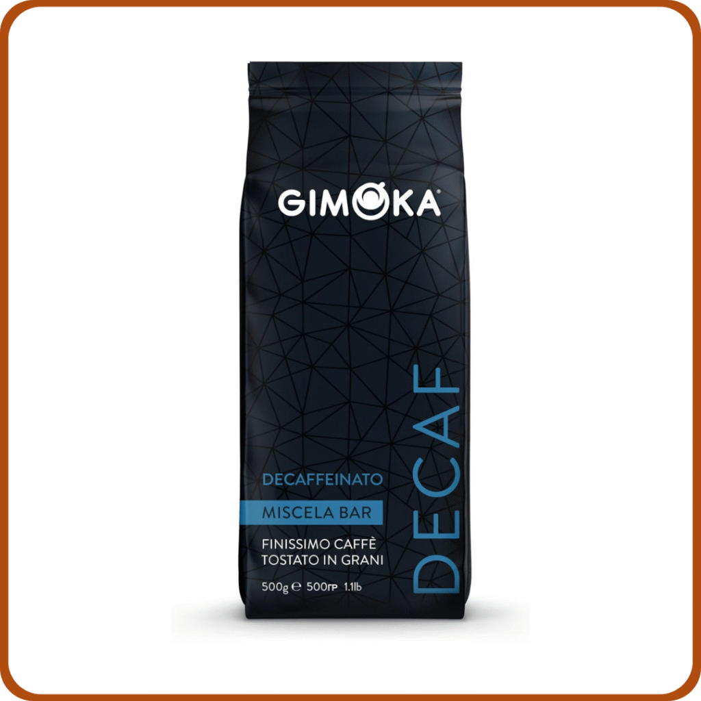 Gimoka - Café En Grano - Mezcla BAR Descafeinado - 500 gramos - Producido en Italia