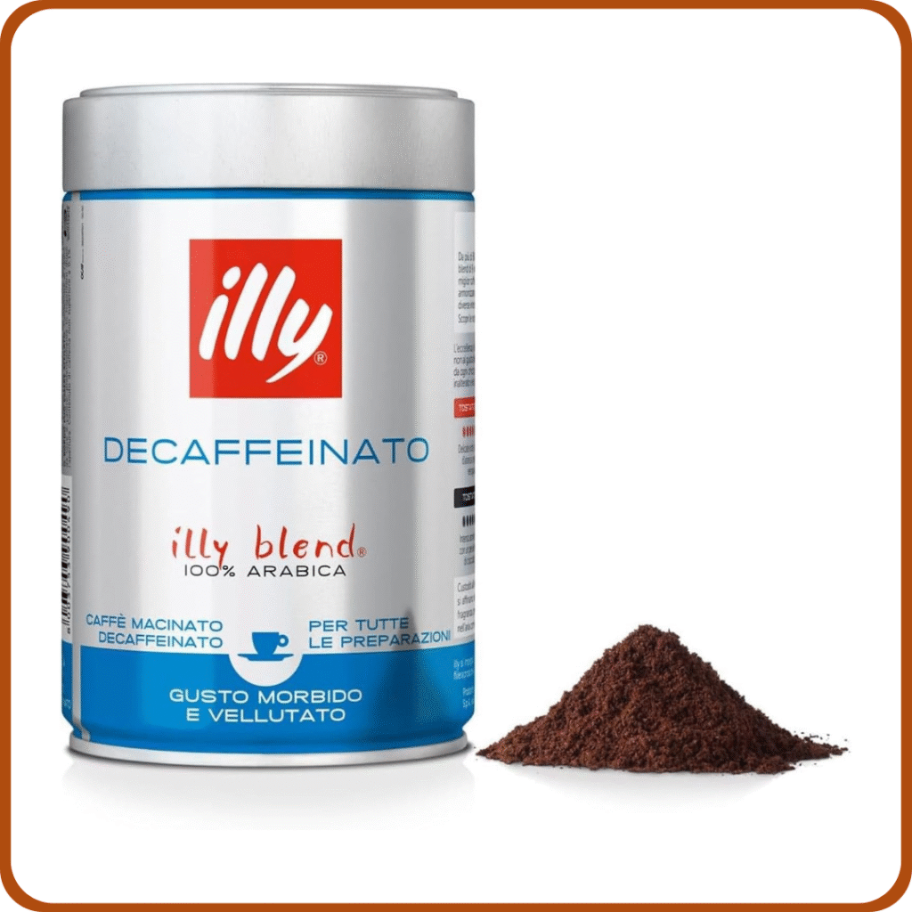 Illycafé molido para espresso tueste DESCAFEINADO, lata de 250 gramos