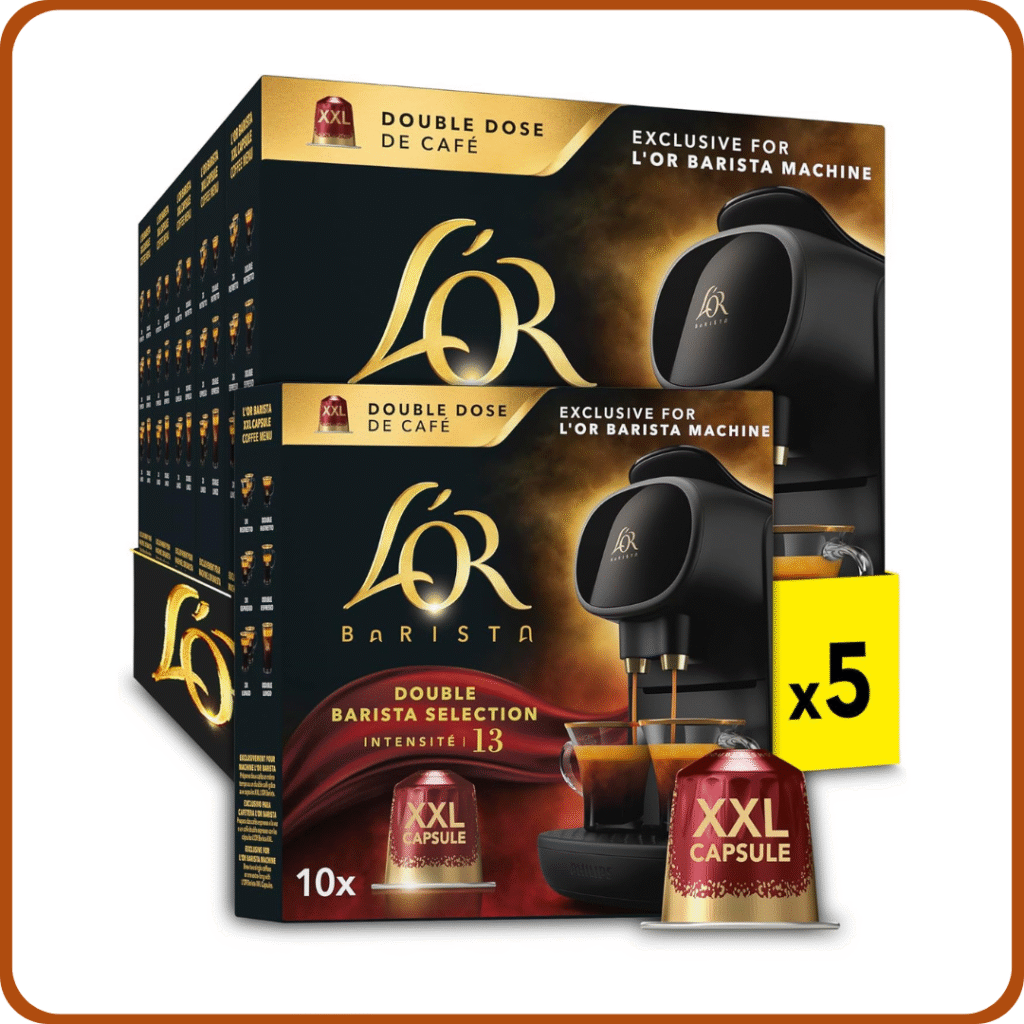 L'OR Barista Cápsulas Dobles de Café Barista | Intensidad 13 | 50 Cápsulas Compatibles con Cafeteras L'OR Barista - Amazon Exclusive