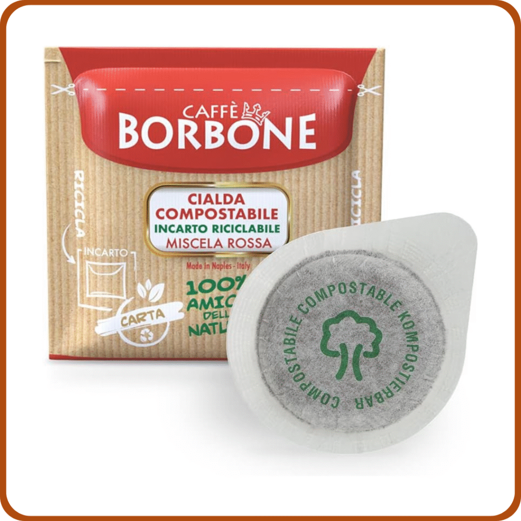 Caffè Borbone Cápsulas Compostables, Mezcla de Café Roja - 100 Cápsulas - Compatibles con el Sistema ESE Cápsulas de Papel de 44 mm