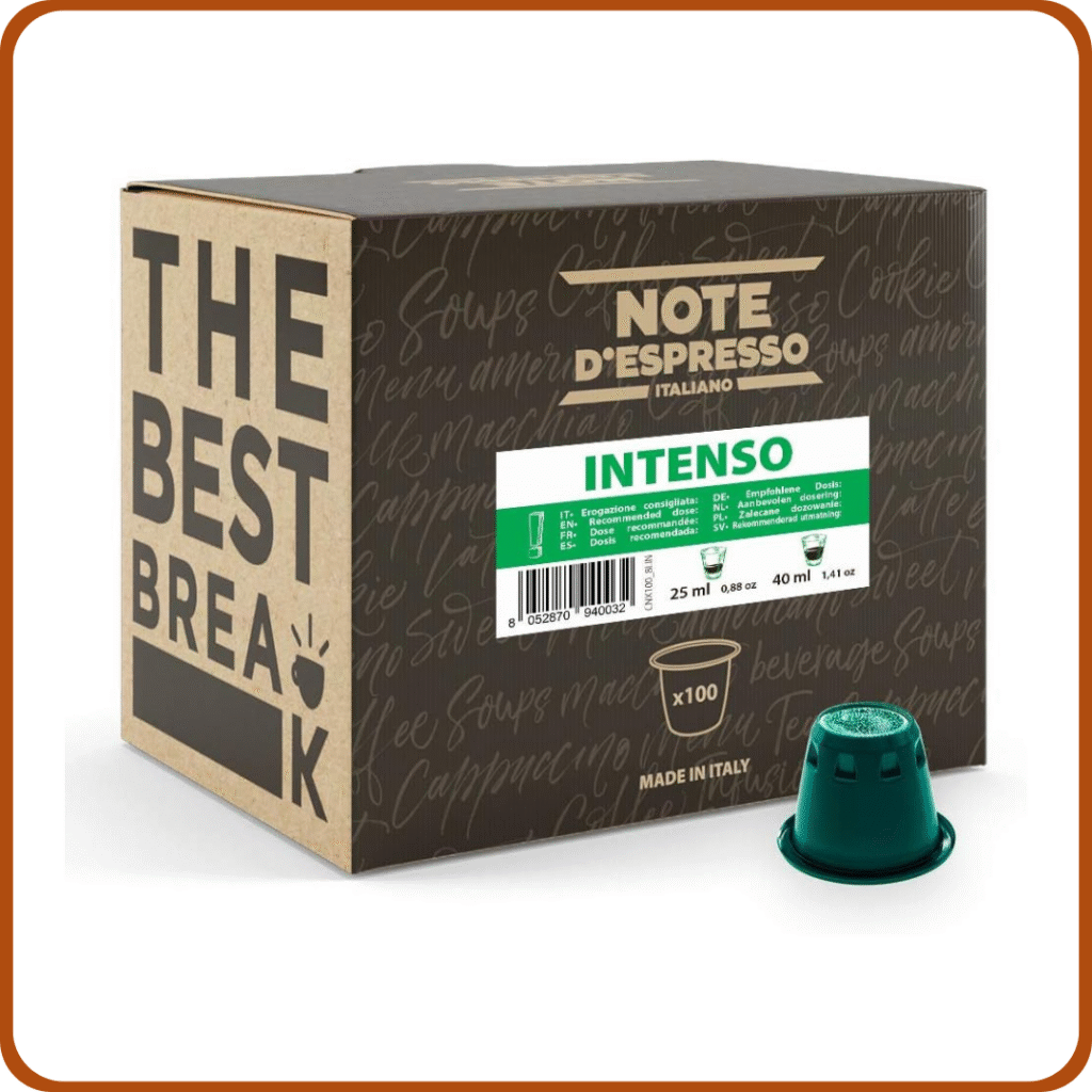 Note d'Espresso - Intenso - Cápsulas de Café - Compatibles con Cafeteras NESPRESSO* - 100 caps