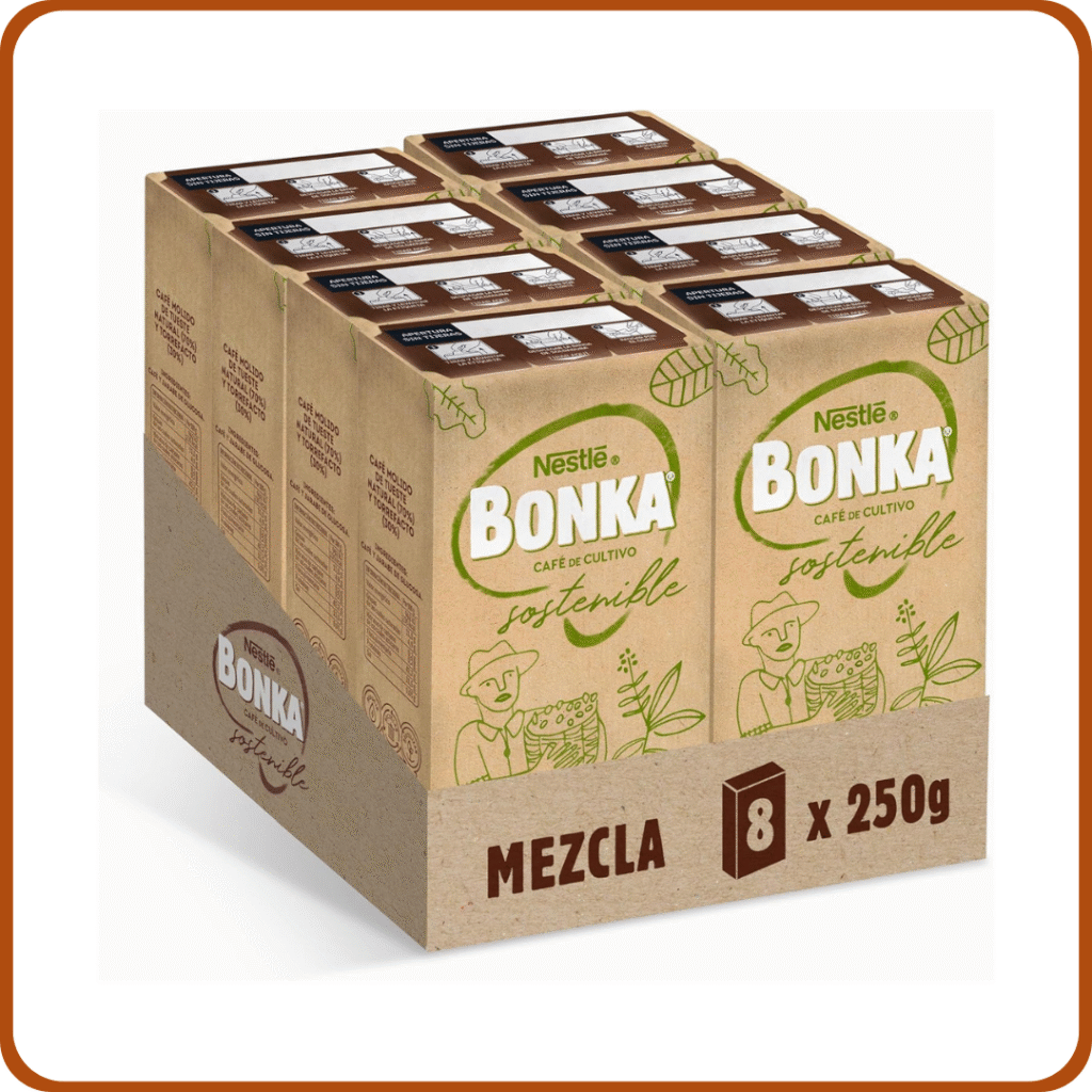 Bonka Café Molido Mezcla 70/30 250 g - 8 paquetes
