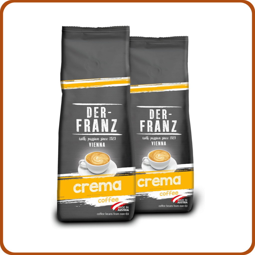 Der-Franz - Café Crema con certificación UTZ, molido, 2 x 500 g