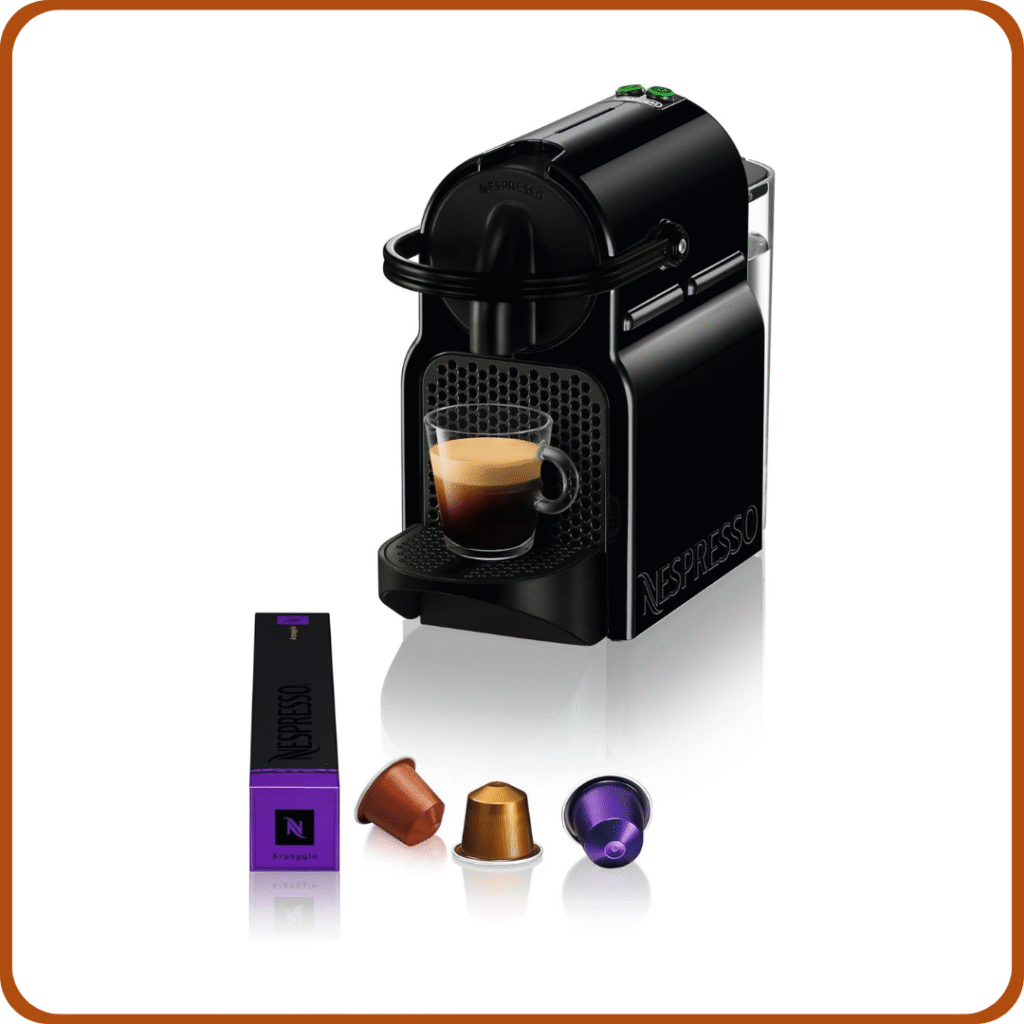 Nespresso De'Longhi Inissia EN80.B - Cafetera monodosis de cápsulas Nespresso, 19 bares, apagado automático, color negro