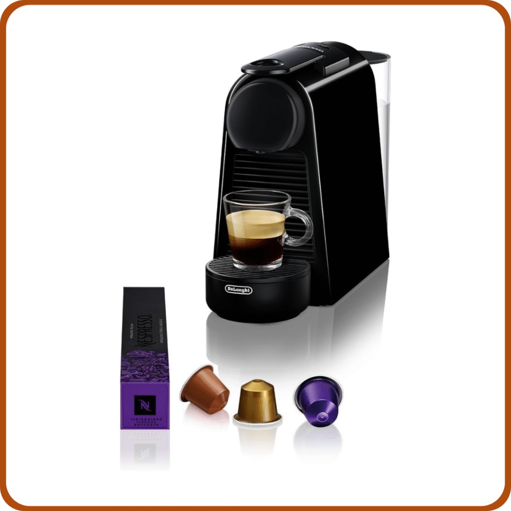 Nespresso De'Longhi Essenza Mini EN85.B - Cafetera monodosis de cápsulas Nespresso, compacta, 19 bares, apagado automático, color negro
