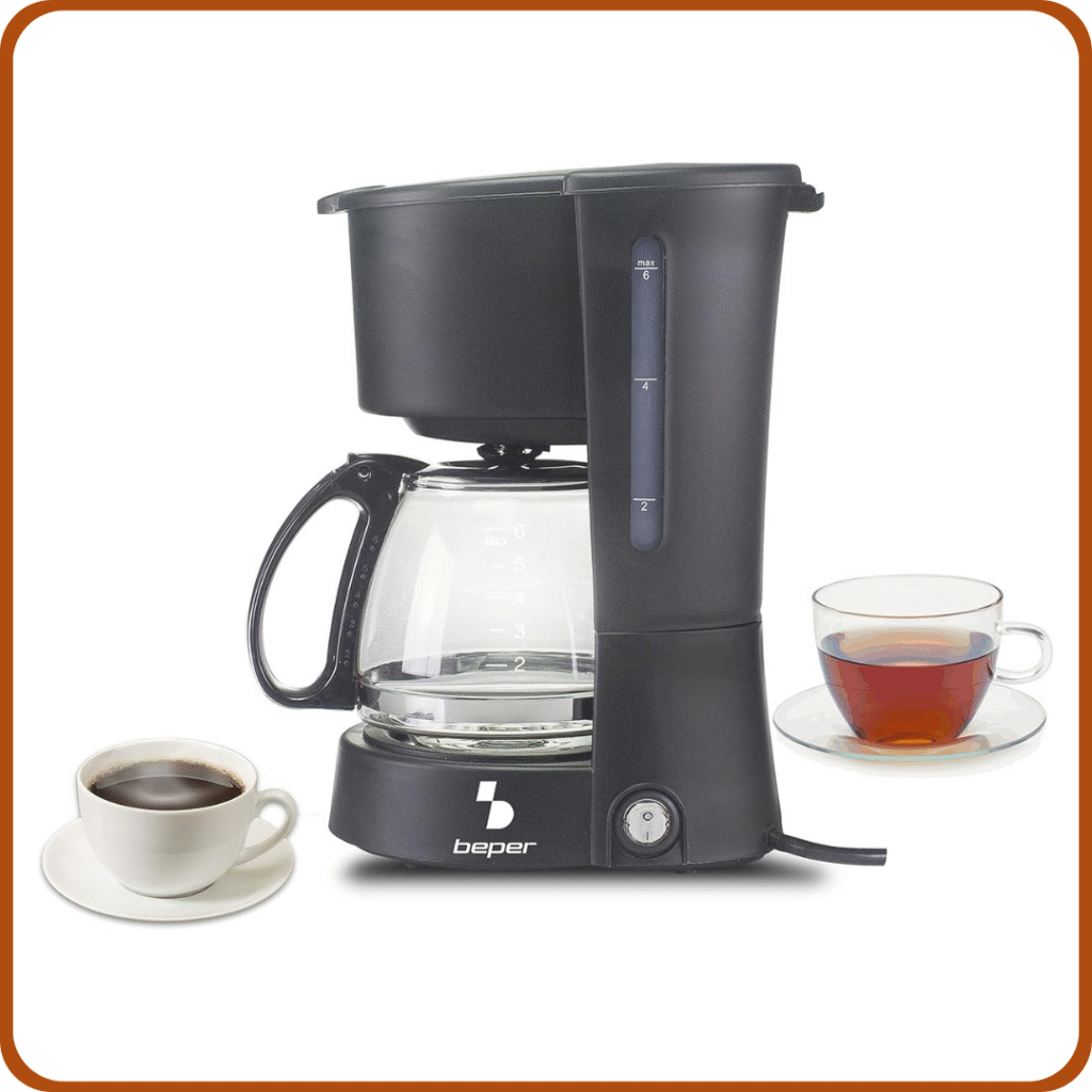 BEPER Cafetera Americana BEPER BC.060 Color Negro, 6 Tazas, de Goteo