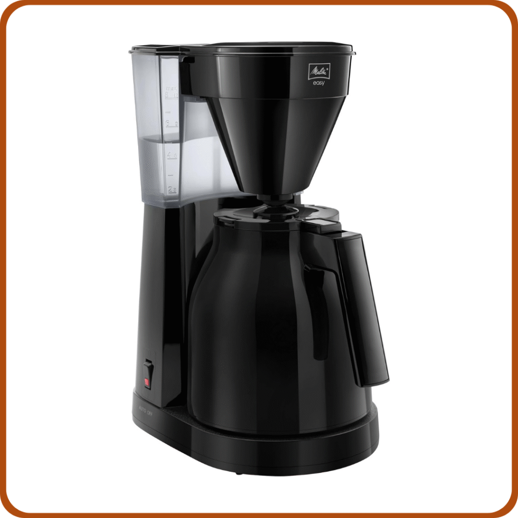 Melitta Cafetera de Goteo Therm II con Jarra Isotérmica, Función Easy Click, 1L de Capacidad, Negra, 1023-06, 1050 W, 1 Liter, Plástico