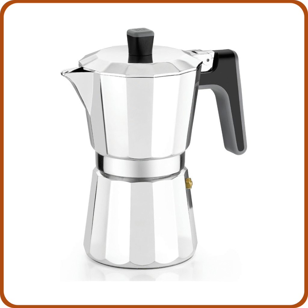 BRA Perfecta – Cafetera Italiana Inducción, Aluminio, capacidad 12 tazas, color plata 