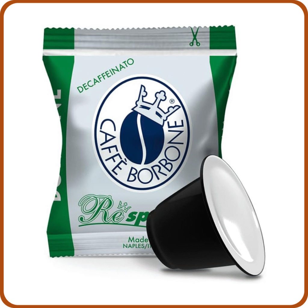 Caffè Borbone Respresso, Mezcla de Café Dek Descafeinada - 100 Cápsulas - Compatibles con Máquinas de Café Nespresso para uso doméstico