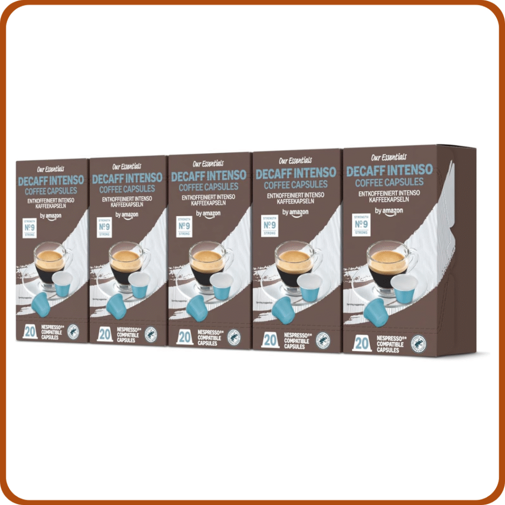 by Amazon Our Essentials Decaff Intenso - Cápsulas de café compatibles con Nespresso 100s