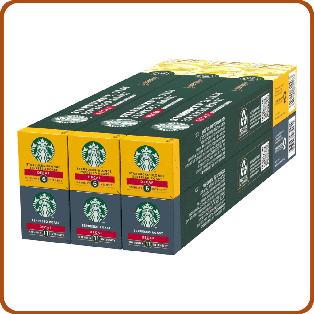 STARBUCKS Explorer Pack de Cafés Descafeinados de Nespresso, Cápsulas de Café 6 x 10 (60 Cápsulas) - Exclusivo en Amazon