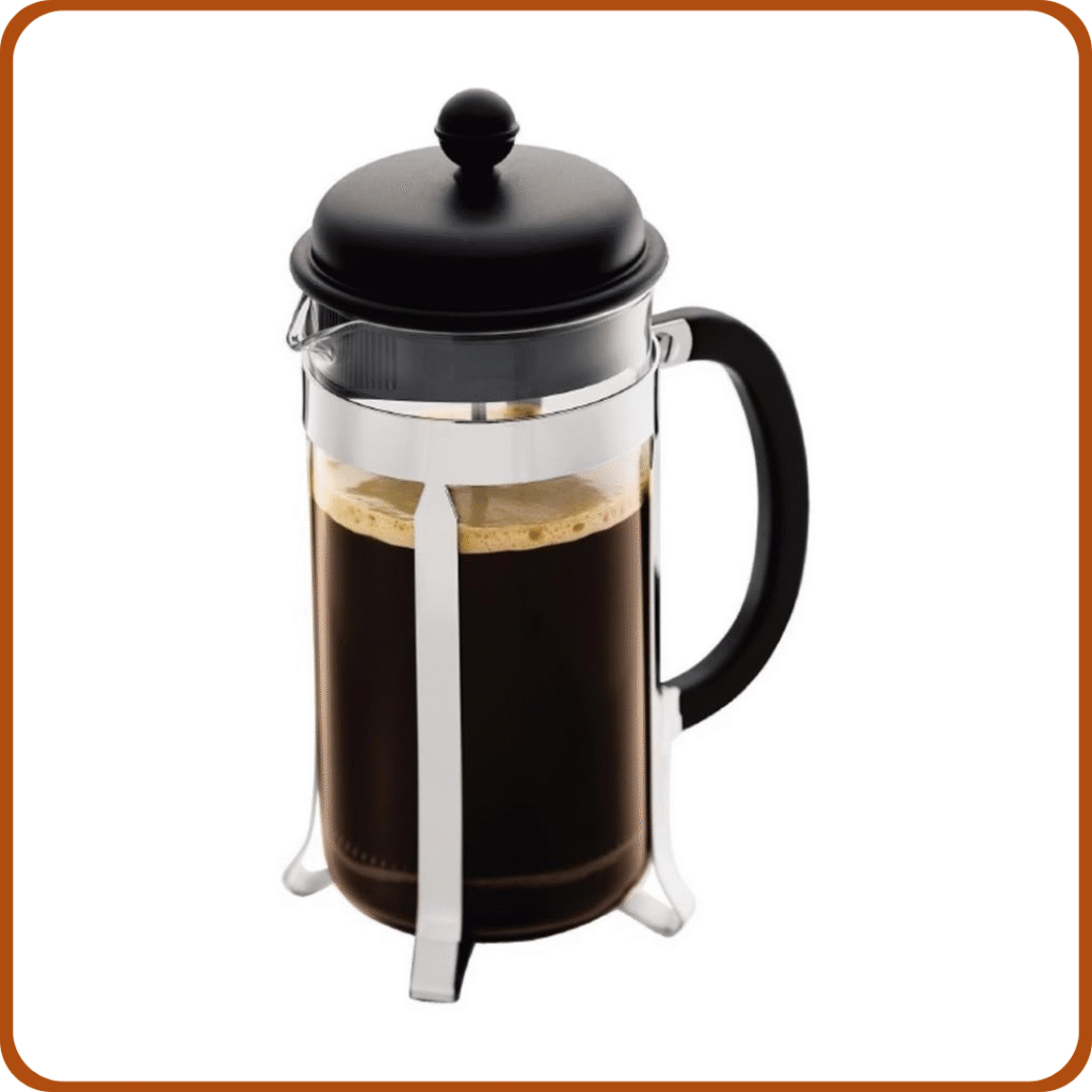 Bodum French Press System Caffeteria 8 Cups 1 L Cafetera émbolo, Vidrio, plástico, Acero, Negro, 8 Taza
