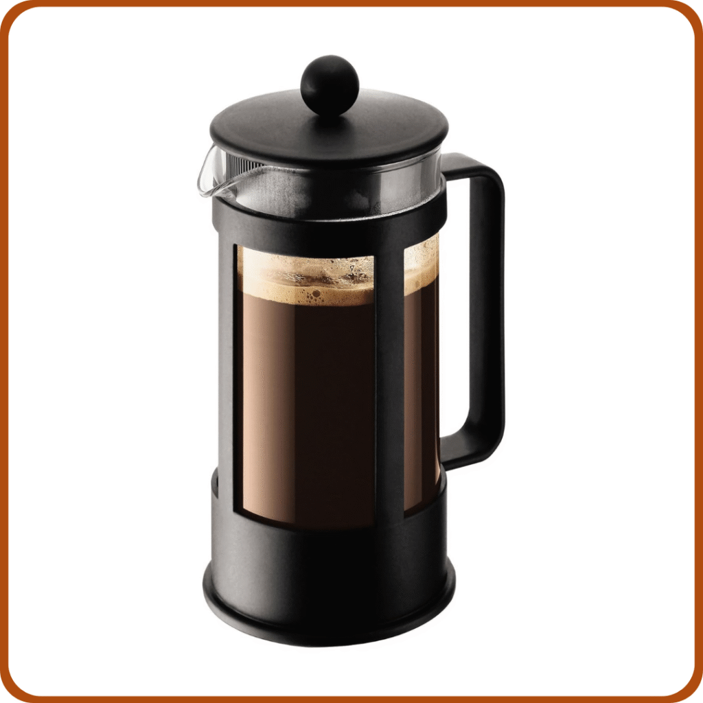 Bodum Kenya French Press 3 Cups 0.35 L Cafetera émbolo, Vidrio, plástico, Acero, Negro, Inches