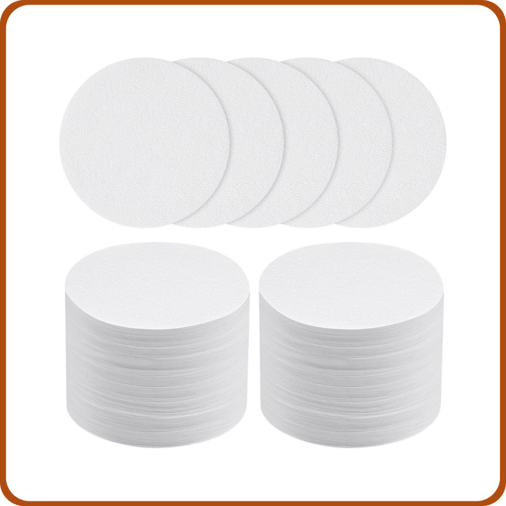 HOTUT Papel de Filtro de Café 51mm,400pcs Filtros de Café de Repuesto Redondos,Natural sin Blanquear,Filtro Desechable para Espresso,Papeles de Filtro de Café