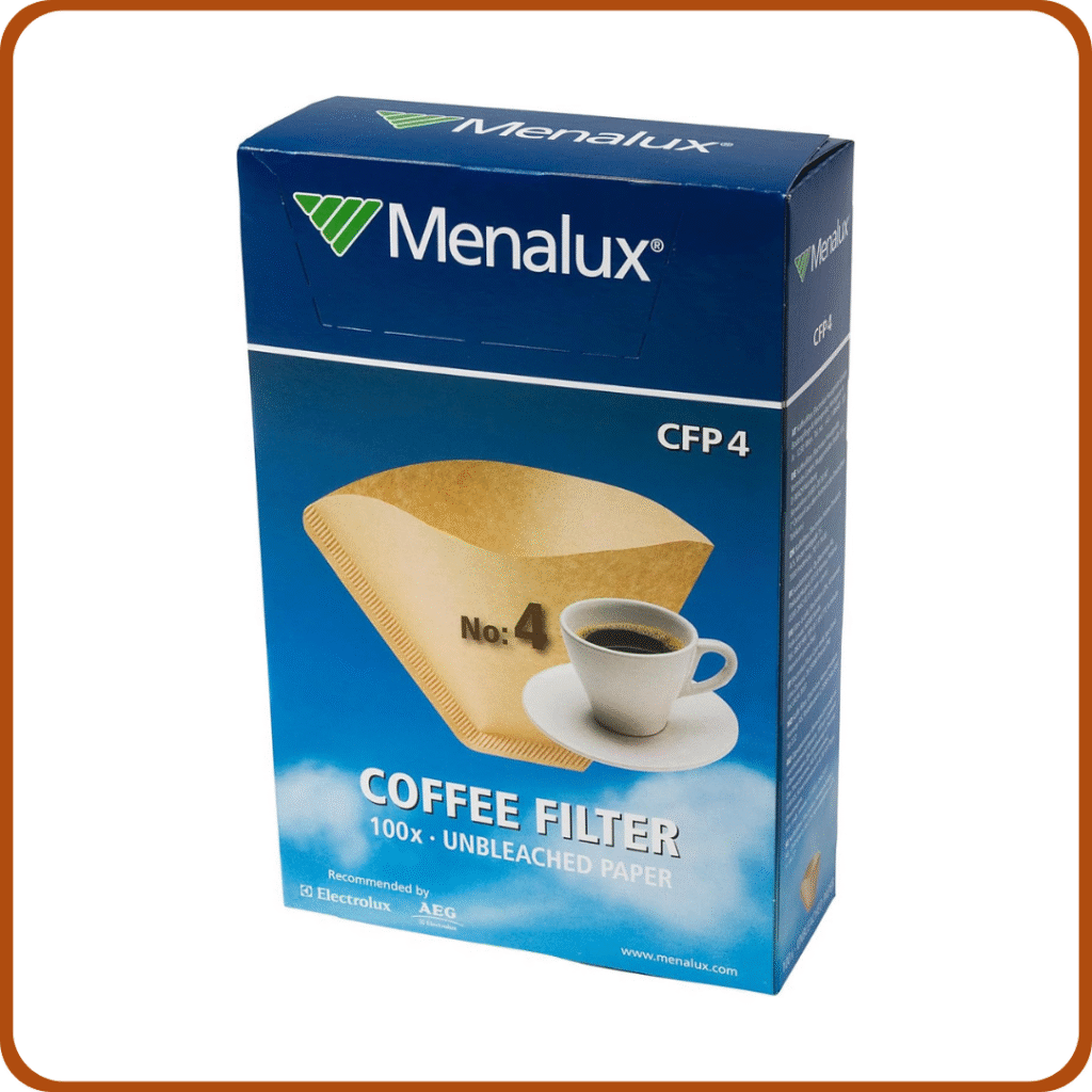 Menalux CFP4 - 100 Filtros de papel, número 4, para cafetera de goteo 