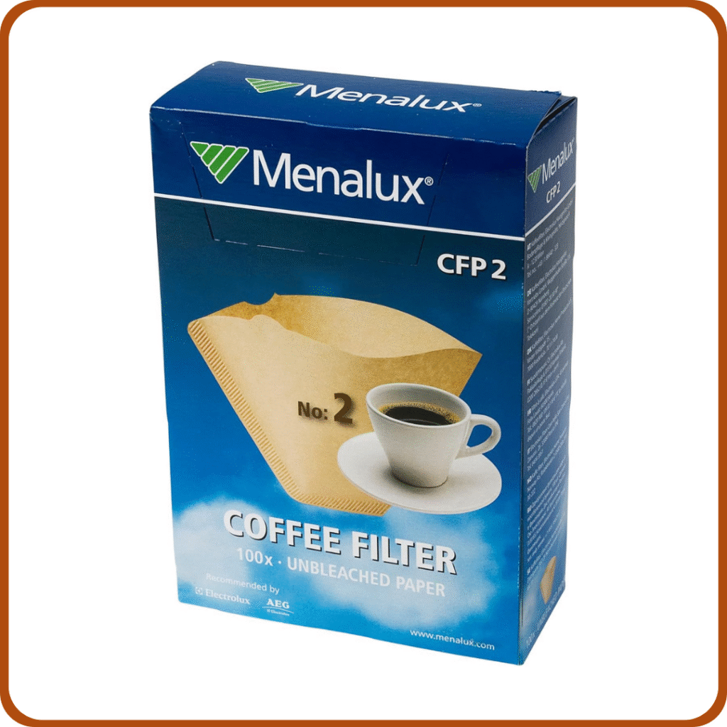 Menalux CFP2 - 100 Filtros de papel 1x2 para cafetera de goteo 