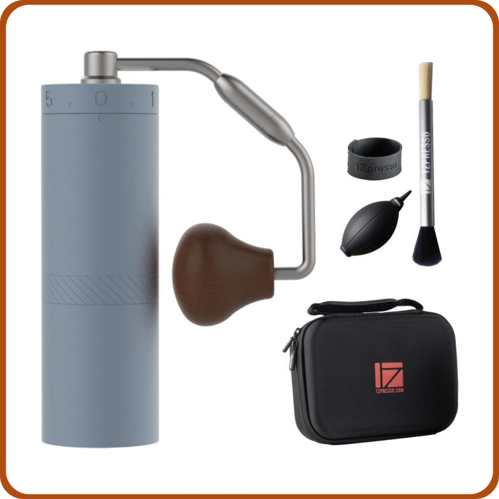 1Zpresso X-Ultra Molinillo de Café Manual-Azul, Cuerpo de Metal Robusto Bien Construido, Muela de Acero Inoxidable, Ajuste Externo, Recipiente con Imán, Mayor Eficiencia de Molienda, Molino Portátil