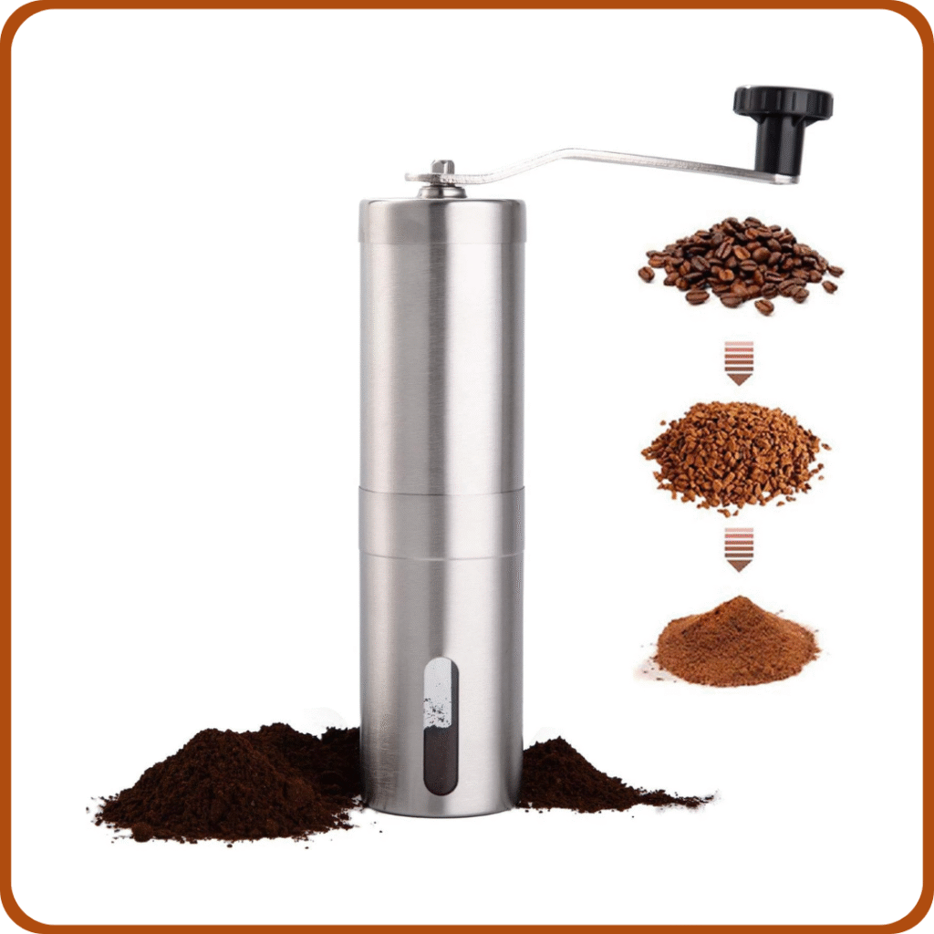 PARACITY Molinillo Cafe Manual,Molino de Café de Acero Inoxidable ,Núcleo de Molienda de Cerámica,Molinillo Café Grosor Ajustable del Café en Polvo,Adecuado Paracafé de Goteo,Expreso,Prensa Francesa.